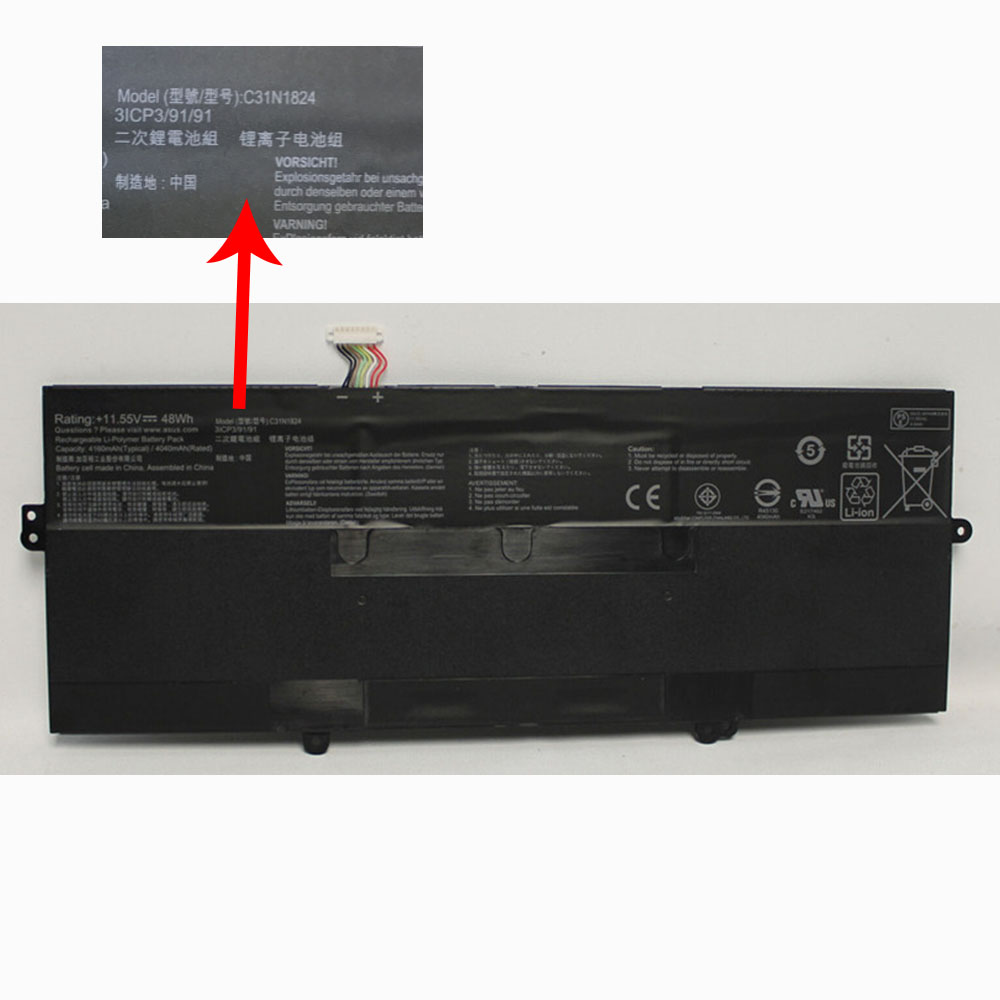 Batería para UX360-UX360C-UX360CA-3ICP28/asus-C31N1824